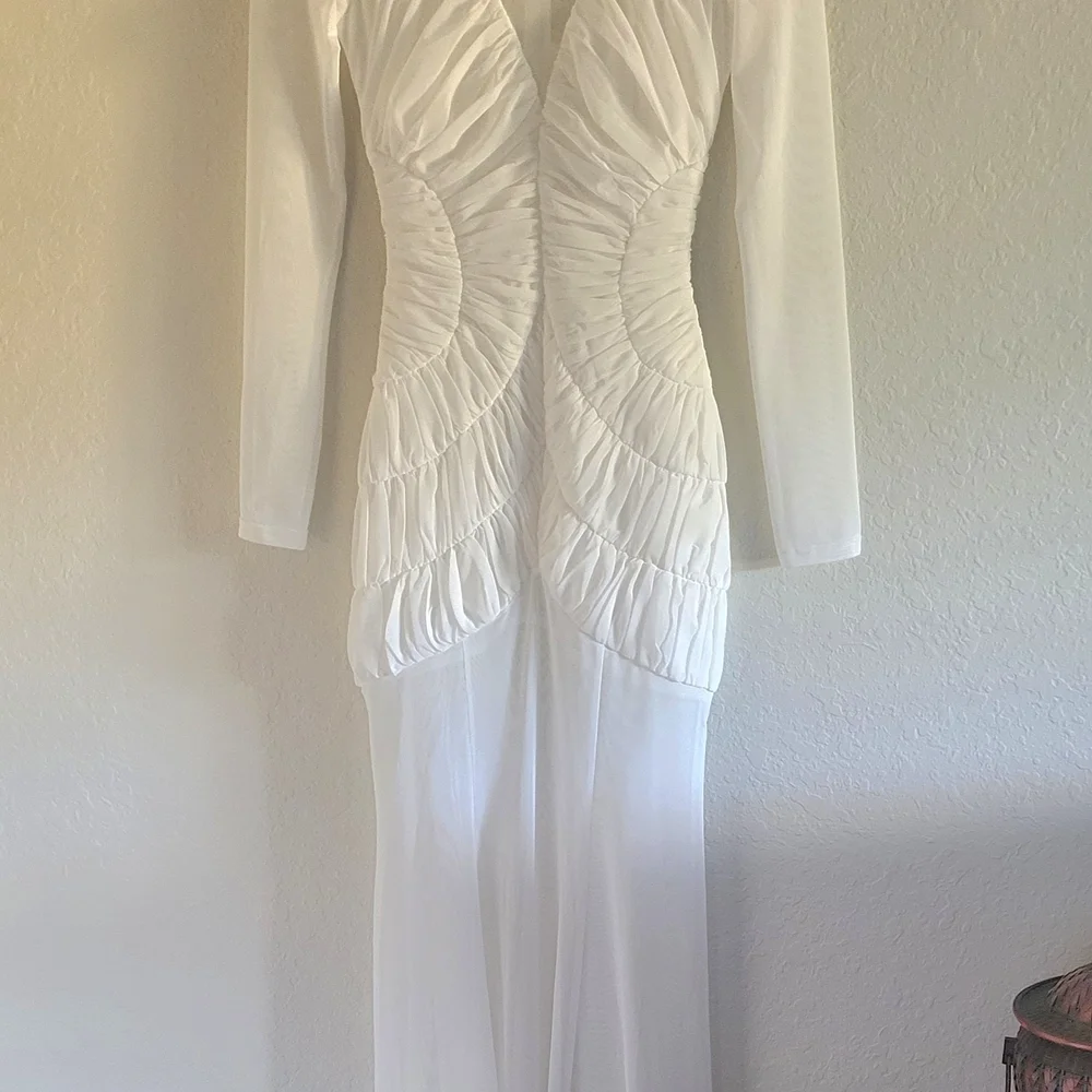 Anthropologie Maxi Dress. Misha Ivory Talitha Evening. Sz Small NWT. - Picture 10 of 16
